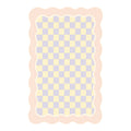 Maren Pastel Yellow Lavender Gingham Double  Rug