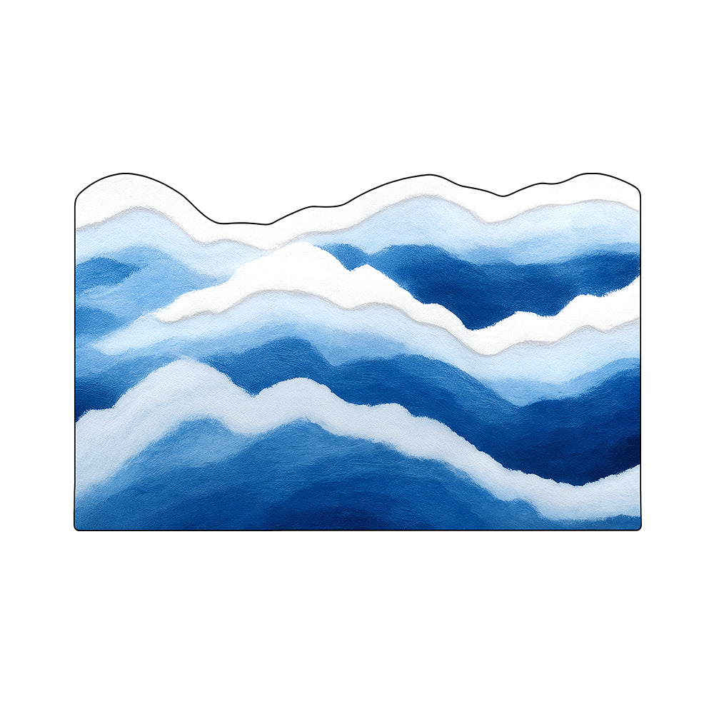 Mariam Deep Cobalt Off-White Rug 3x5 ft 5x8 ft