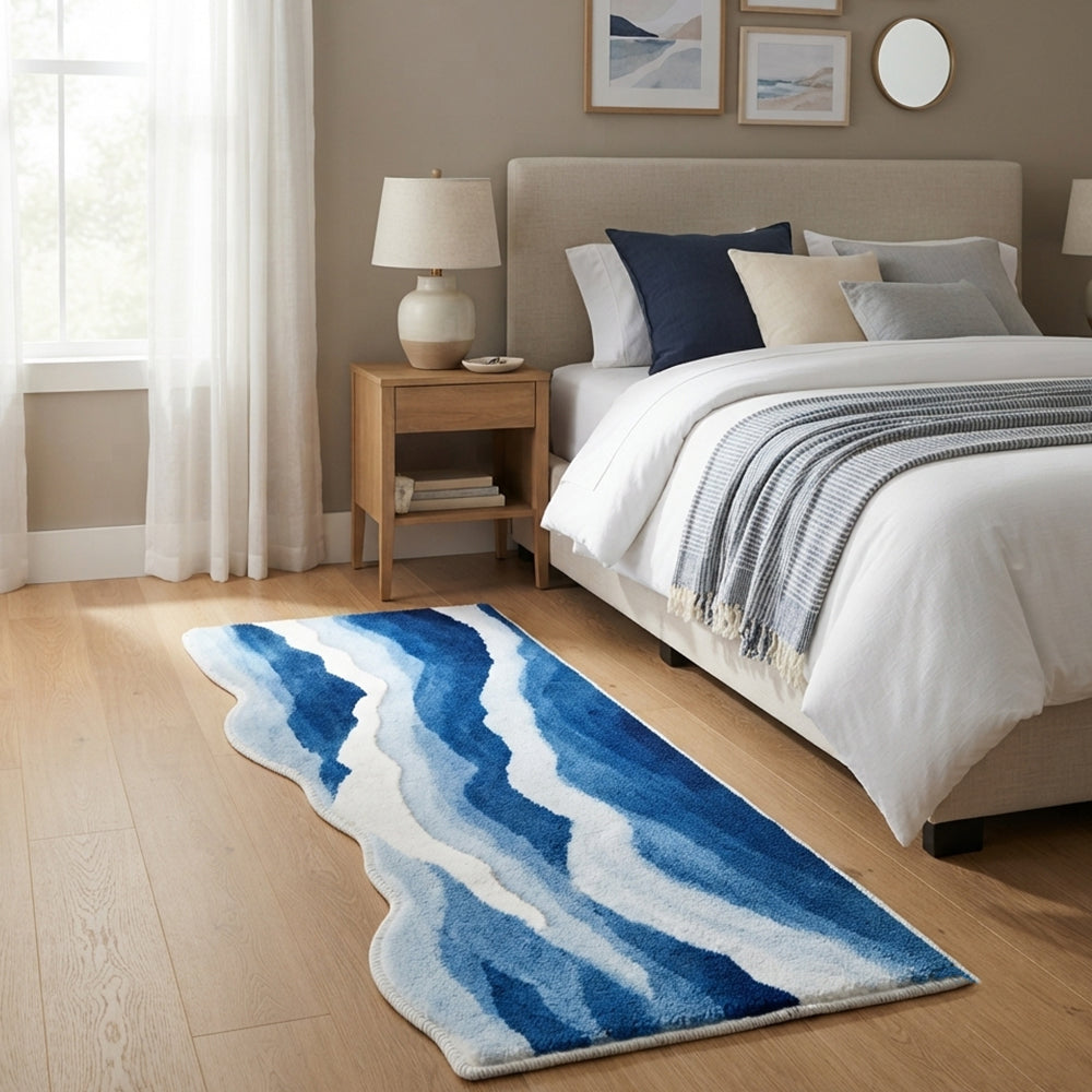 Mariam Deep Cobalt Off-White Rug