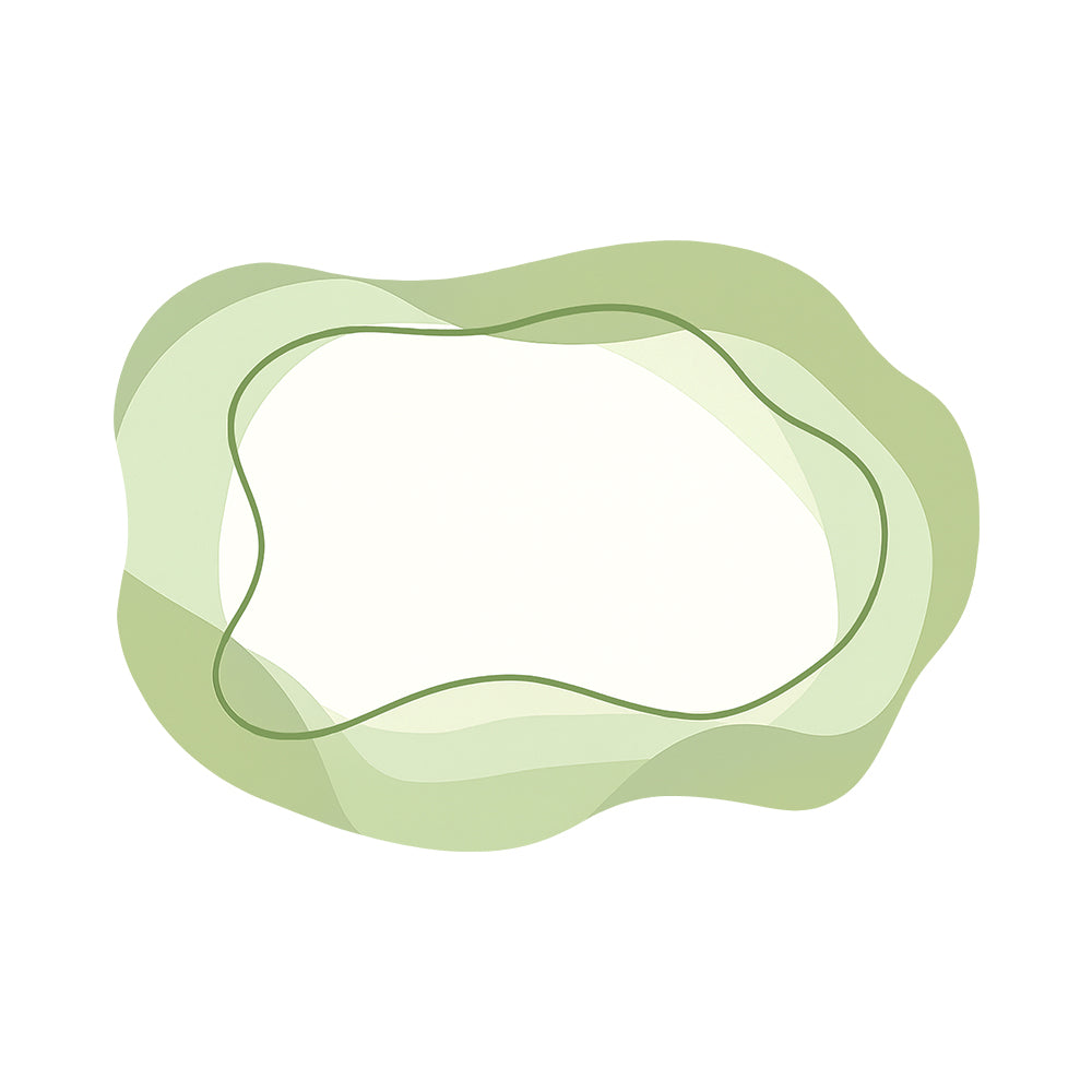 Midori Transparent Gradient Double Layer Green Rug