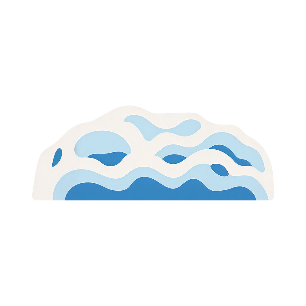 Minami Dual-Tone Blue Layered Wave Rug