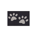 Minimal Dark Puppy Footprint Coil Entrance Mat