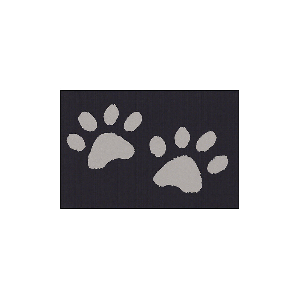 Minimal Dark Puppy Footprint Coil Entrance Mat