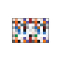 Modern Multi-Color Irregular Block Coil Bath Mat