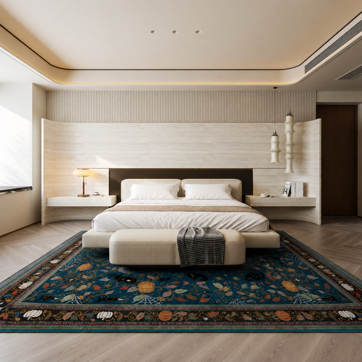 Morwen Deep Teal Multicolor Rug
