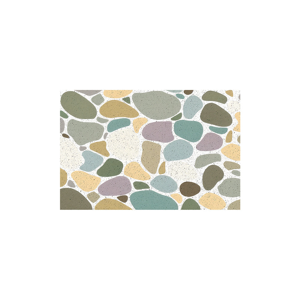 Multi-Color Cobblestone Terrazzo Coil Bath Mat