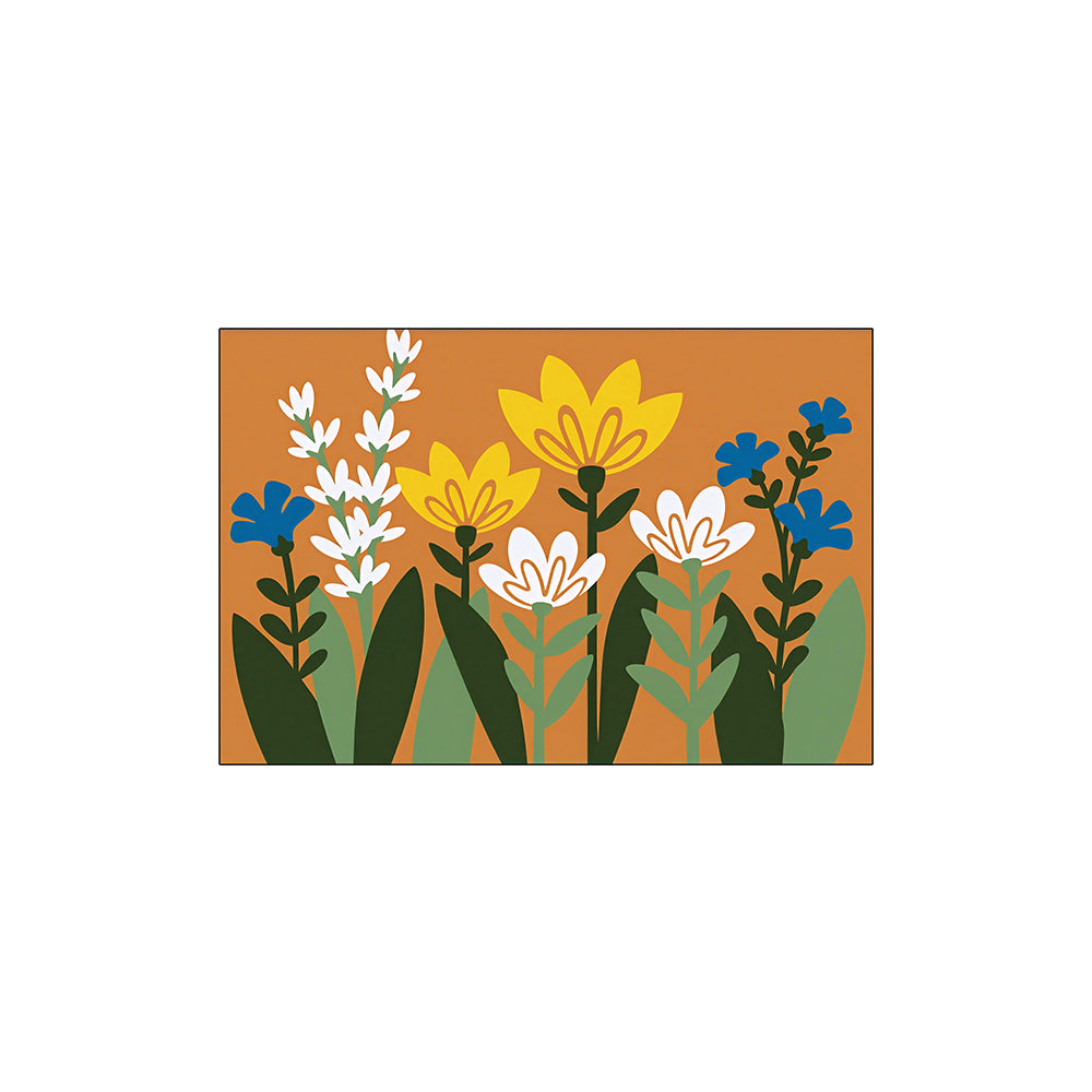 Multi-Color Flat Floral Coil Entrance Mat