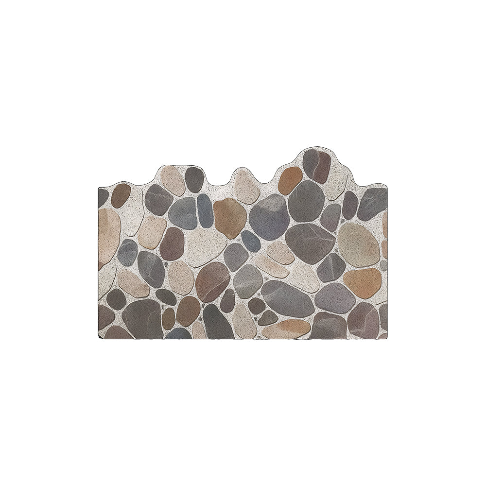 Multi-color River Pebble Stone Coil Entrance Mat