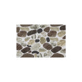 Multi Brown River Pebble Stone Coil Bath Mat