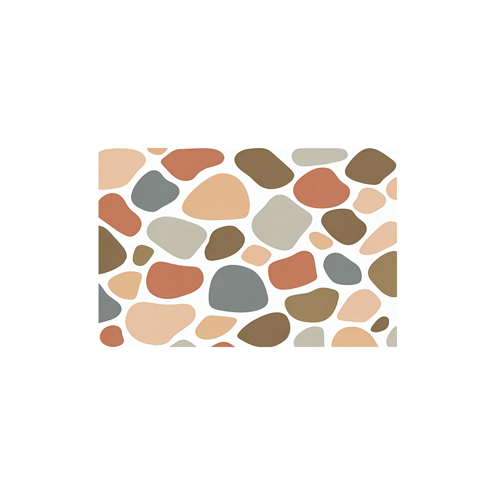 Multi Earth Tone Smooth Pebble Coil Bath Mat