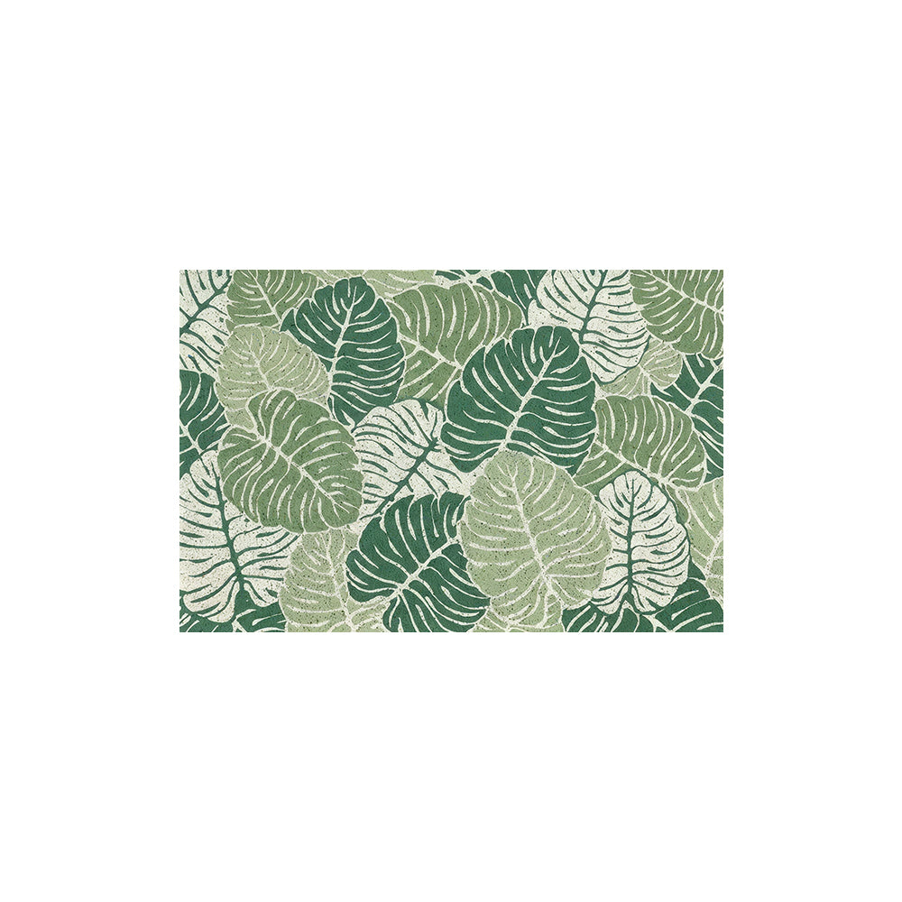 Multi Sage Emerald Green Monstera Leaf Coil Entrance Mat