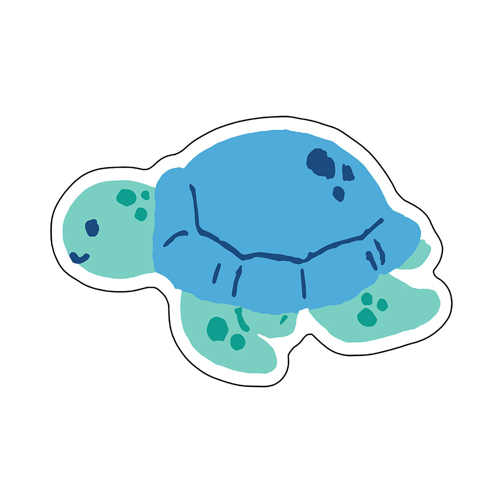 Nada Sky Blue Mint Green Sea Turtle Rug