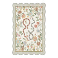 Nadine Cream Ivory Muted Sage Floral Snake Rug