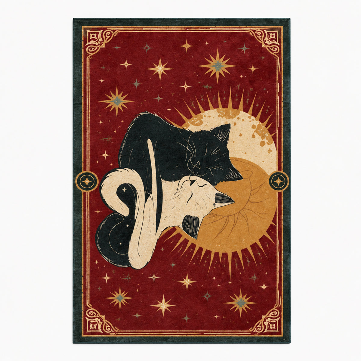 Nessa Red Black Antique Gold Rug