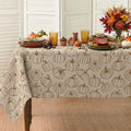 Neutral Line Art Pumpkin Tablecloth