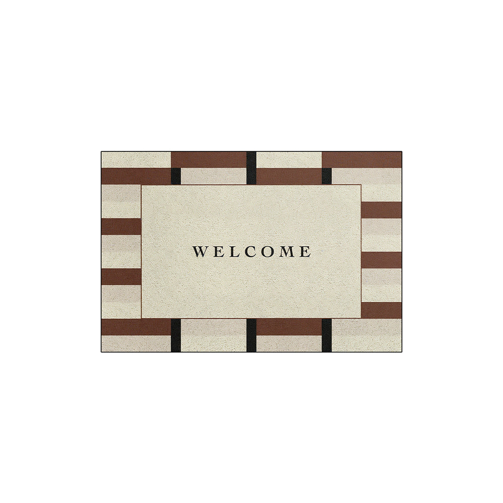 Neutral Block Stripe Coil Entrance Mat
