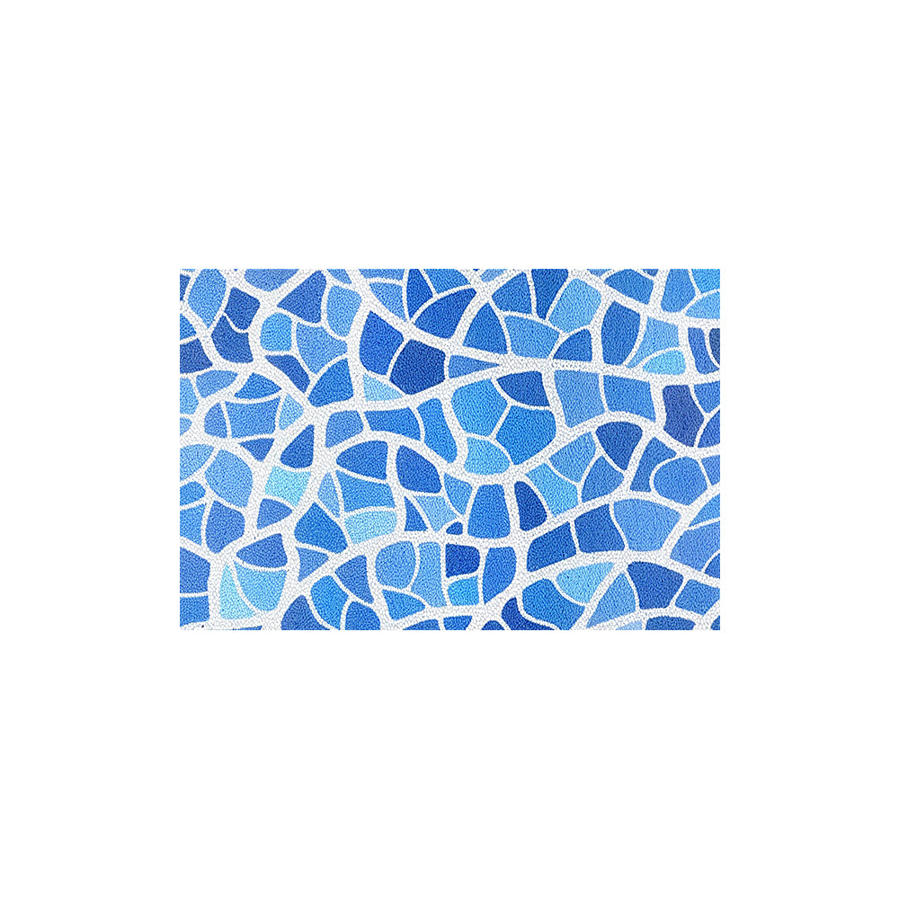 Neutral Gradient Blue Irregular Crack Coil Bath Mat