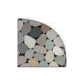Neutral Multi Pebble Round Coil Bath Mat