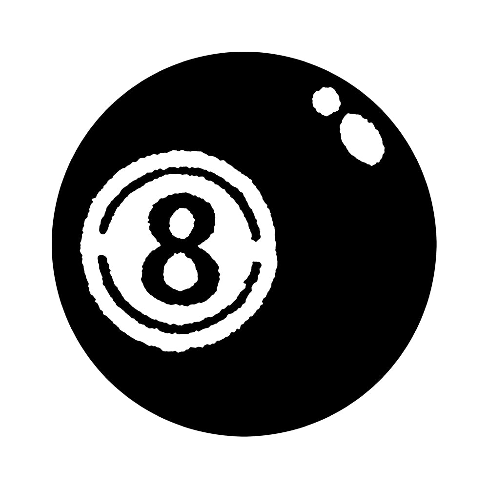 Noura Jet Black Pure White 8-Ball Rug