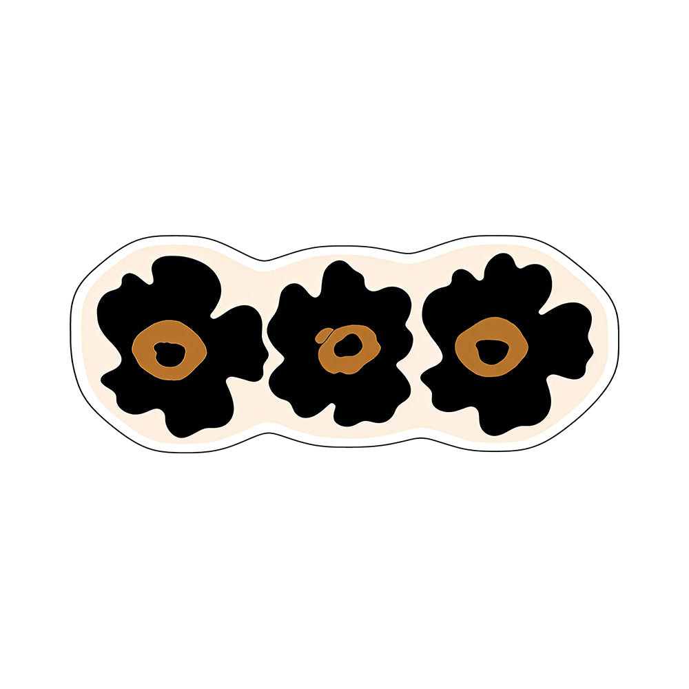 Nuray Cream Ivory Black Three Floral Rug