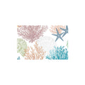 Pastel Multi Color Coral Starfish Shell Coil Bath Mat