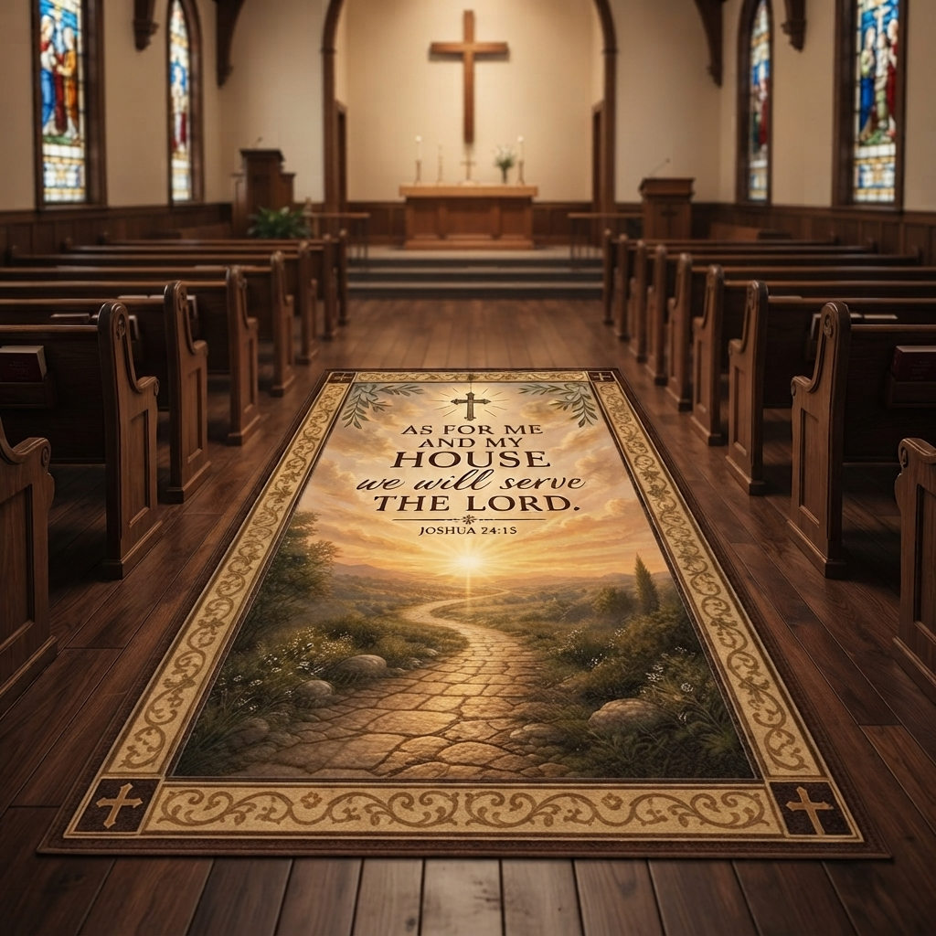 Pathway Faith Sunset Stone Bible Rug