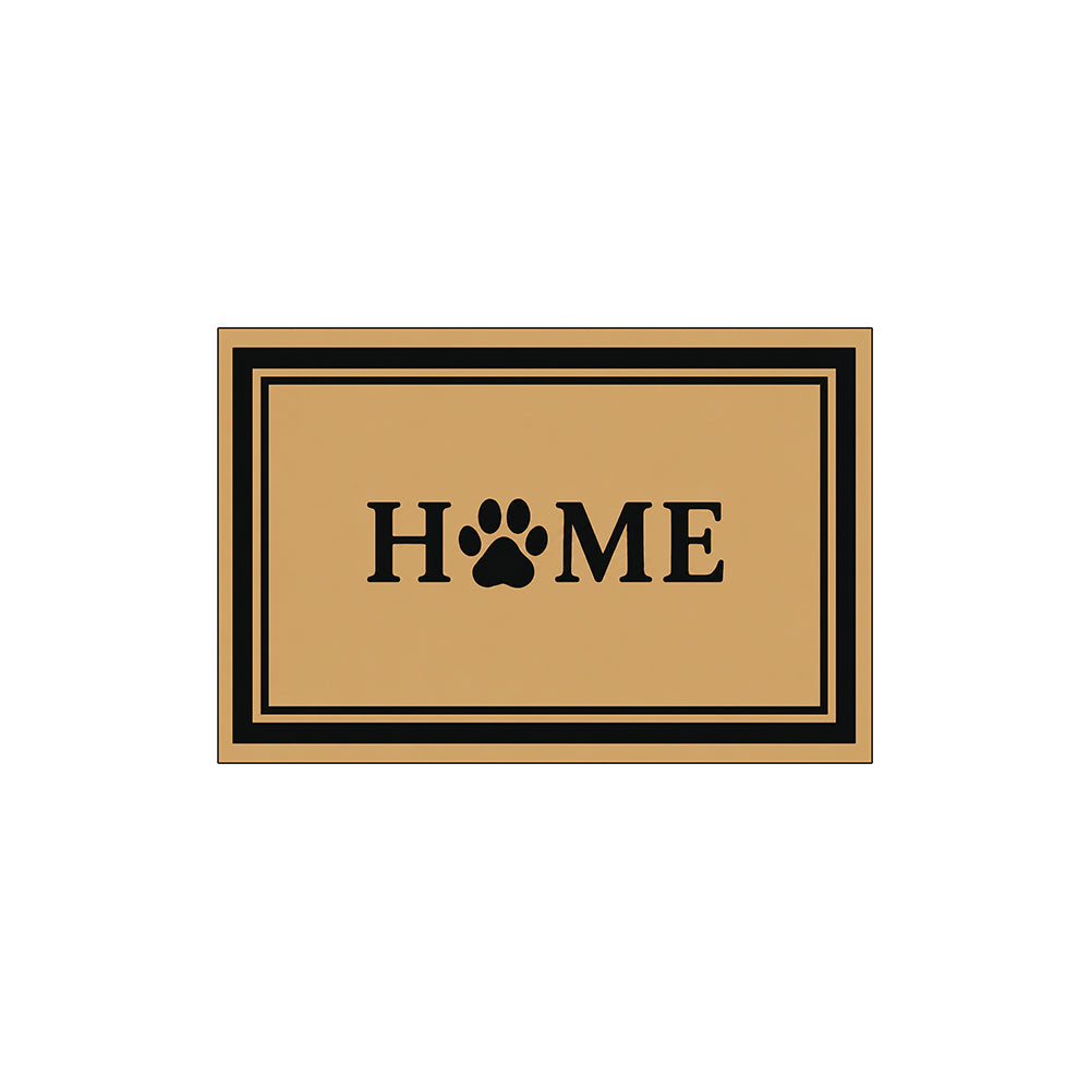 Paw Print Double Black Border Coil Entrance Mat
