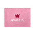 Pink Pom‑Pom Border Princess Crown Rug