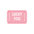 Pink Ticket Bold White Text Coil Entrance Mat
