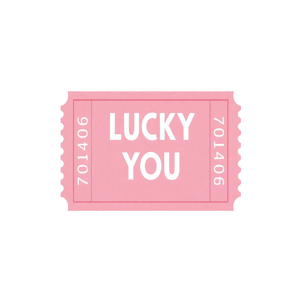 Pink Ticket Bold White Text Coil Entrance Mat