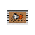 Plaid Pumpkin Coil Entrance Mat