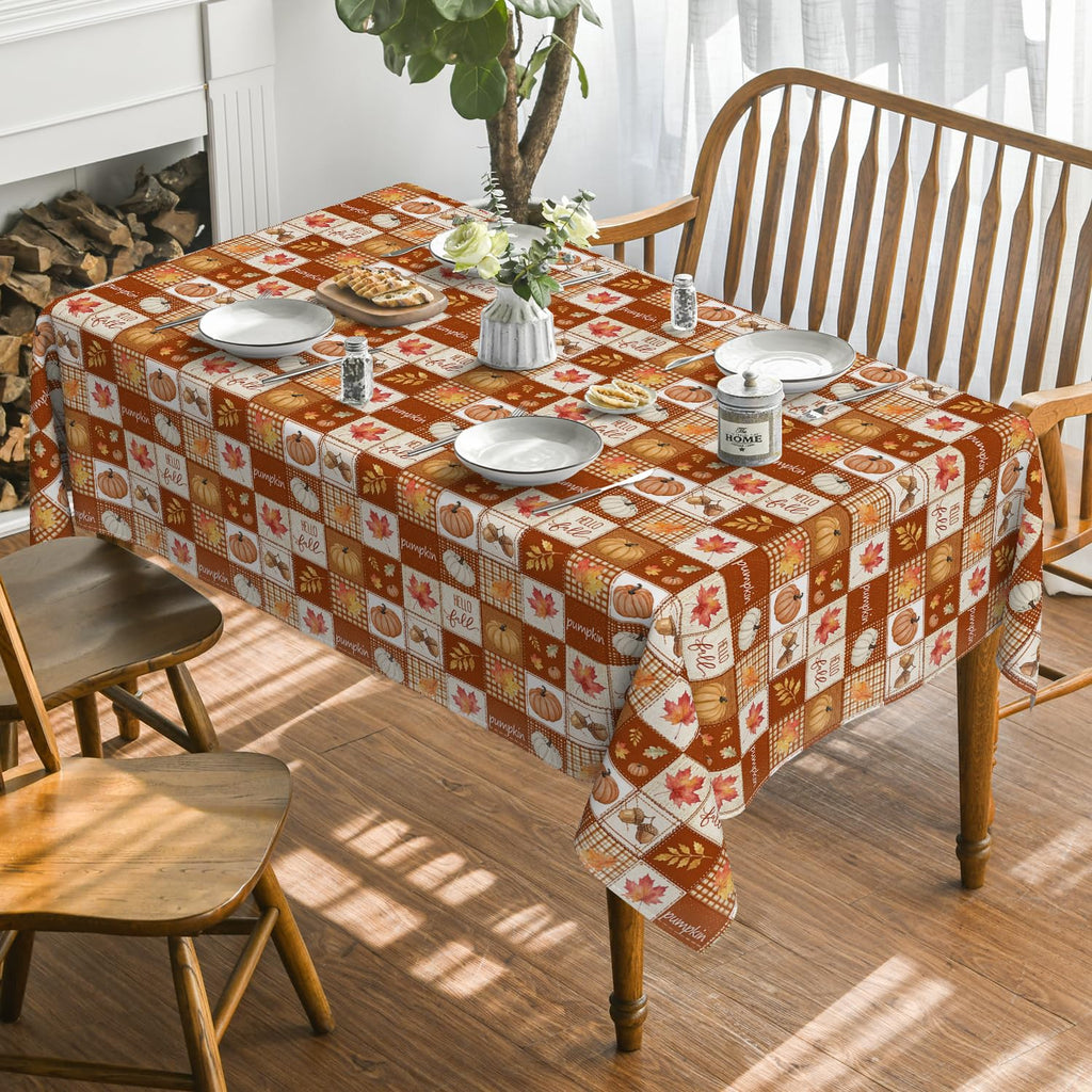 Pumpkin Maple Patchwork Tablecloth
