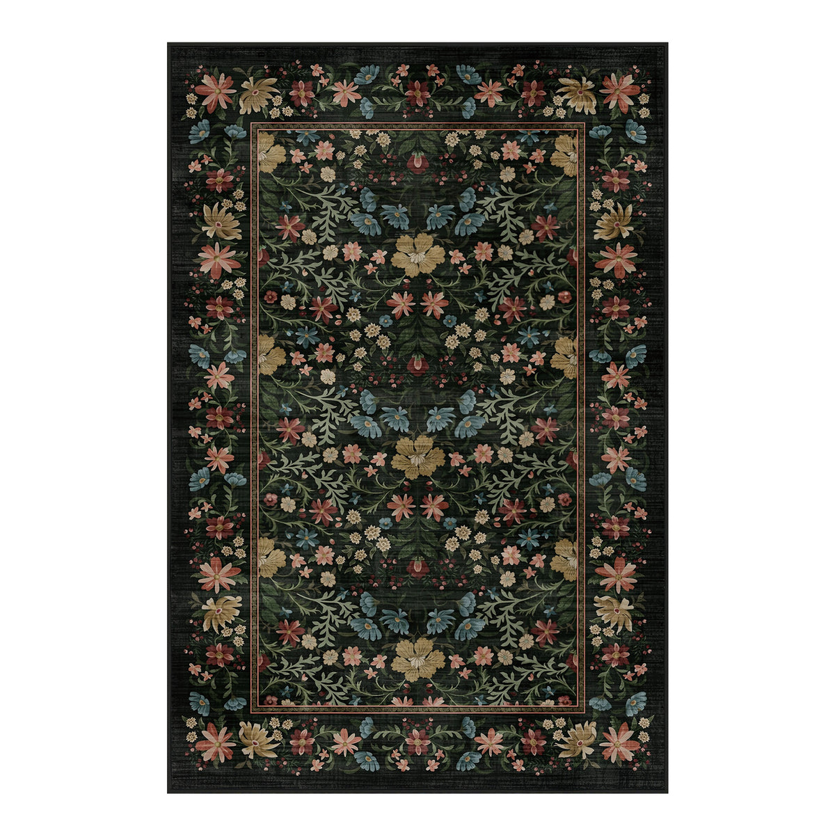 Quinn Black Forest Green Rug