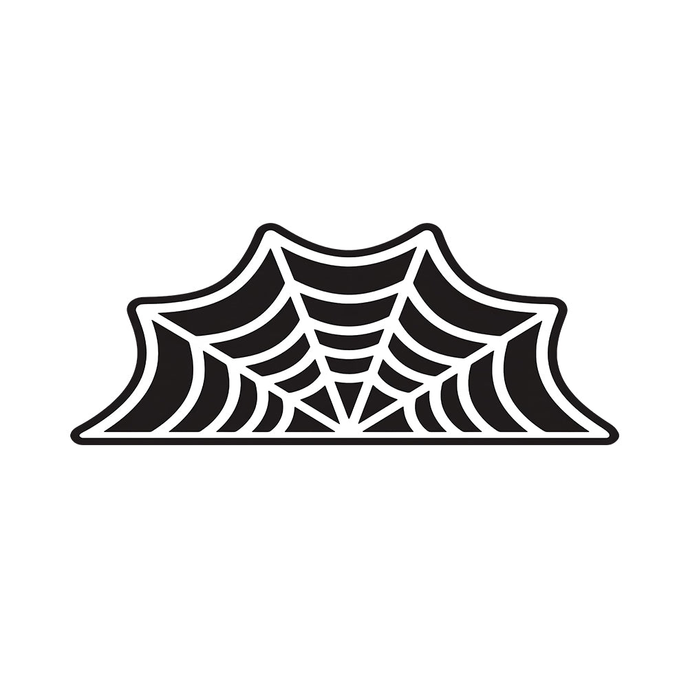 Jet Black Pure White Spiderweb Rug