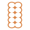 Rania Warm Terracotta Pure White Geometric Rug
