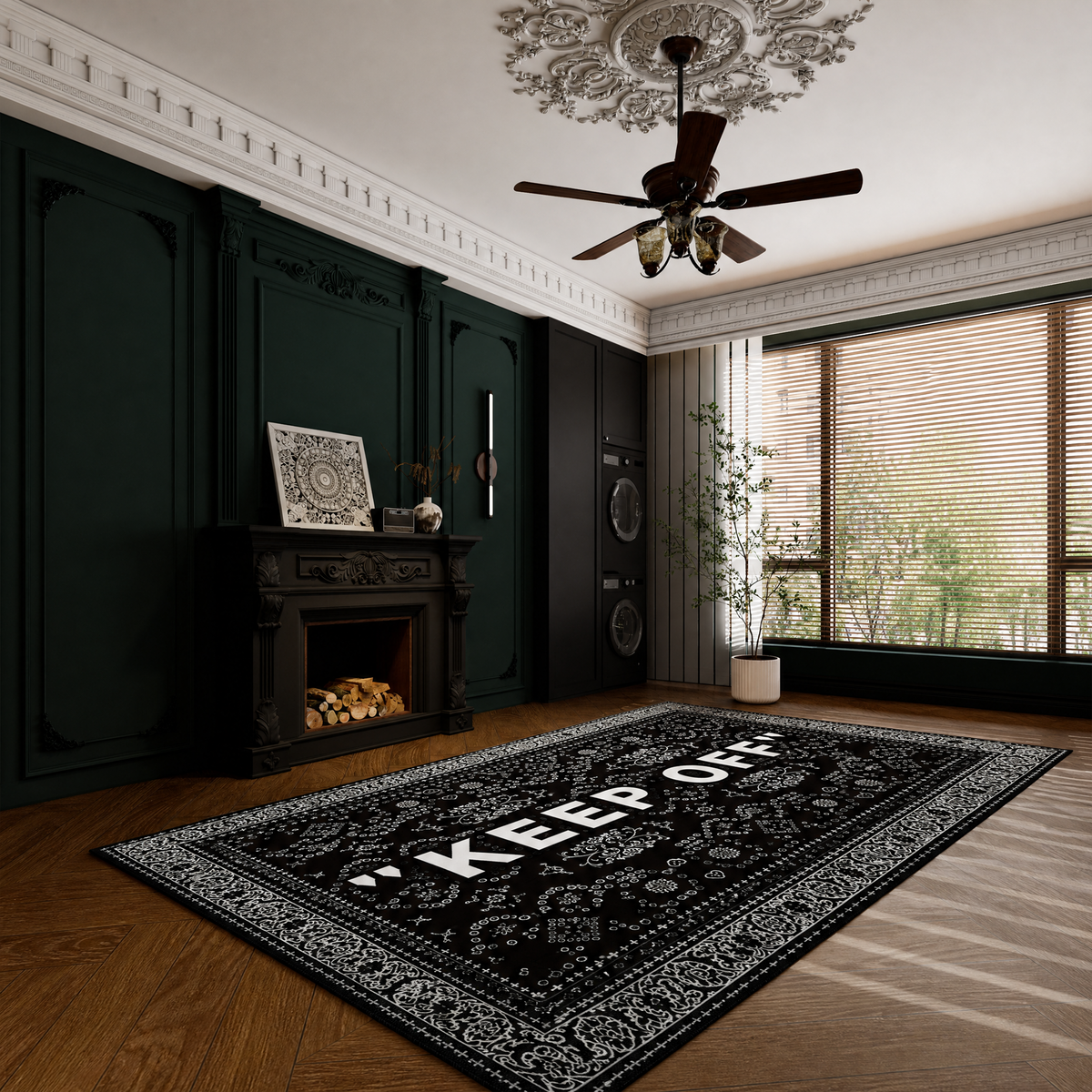 Remi Black White Rug