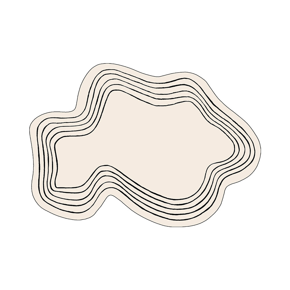 Ren Cream Beige Multi  Cloud Rug