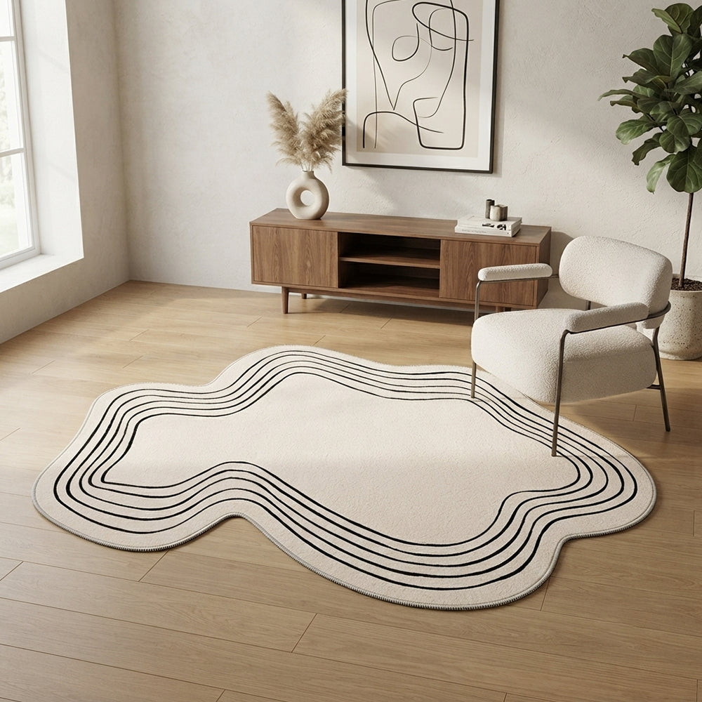 Ren Cream Beige Multi  Cloud Rug