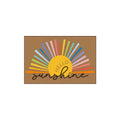 Retro Rainbow Sun Coil Entrance Mat
