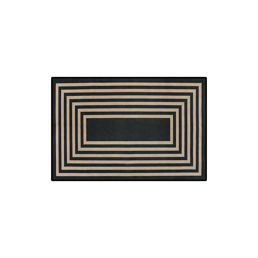 Reverse Concentric Rectangle Stripe Coil Entrance Mat