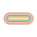 Rohanna Retro Multi Pastel Layer Oval Rug