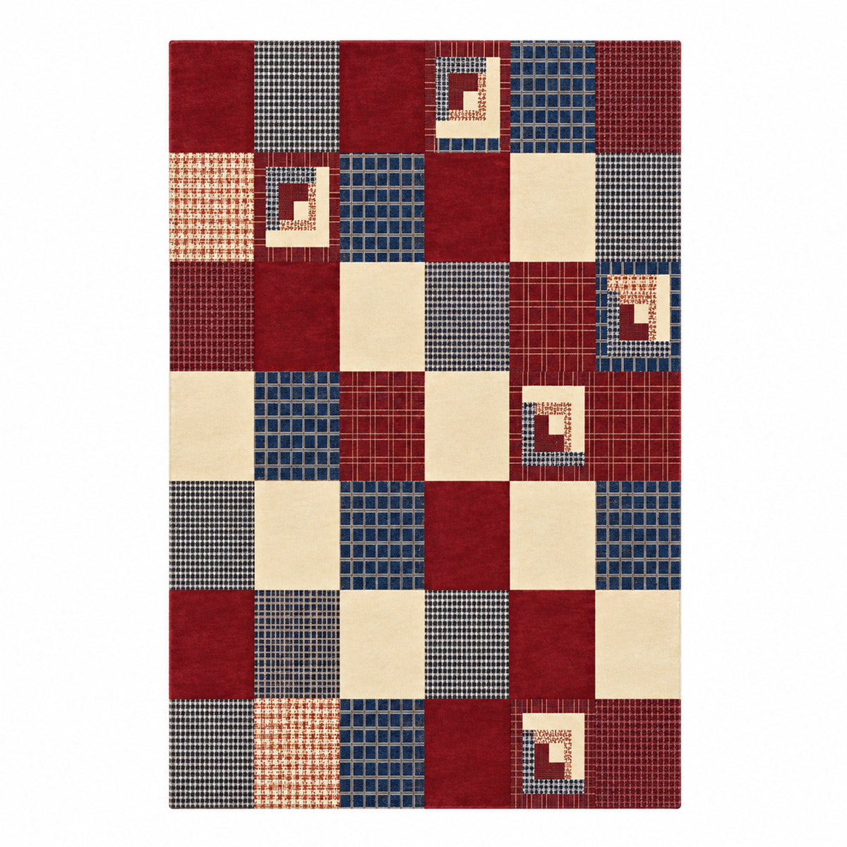 Romy Red Navy Cream Rug