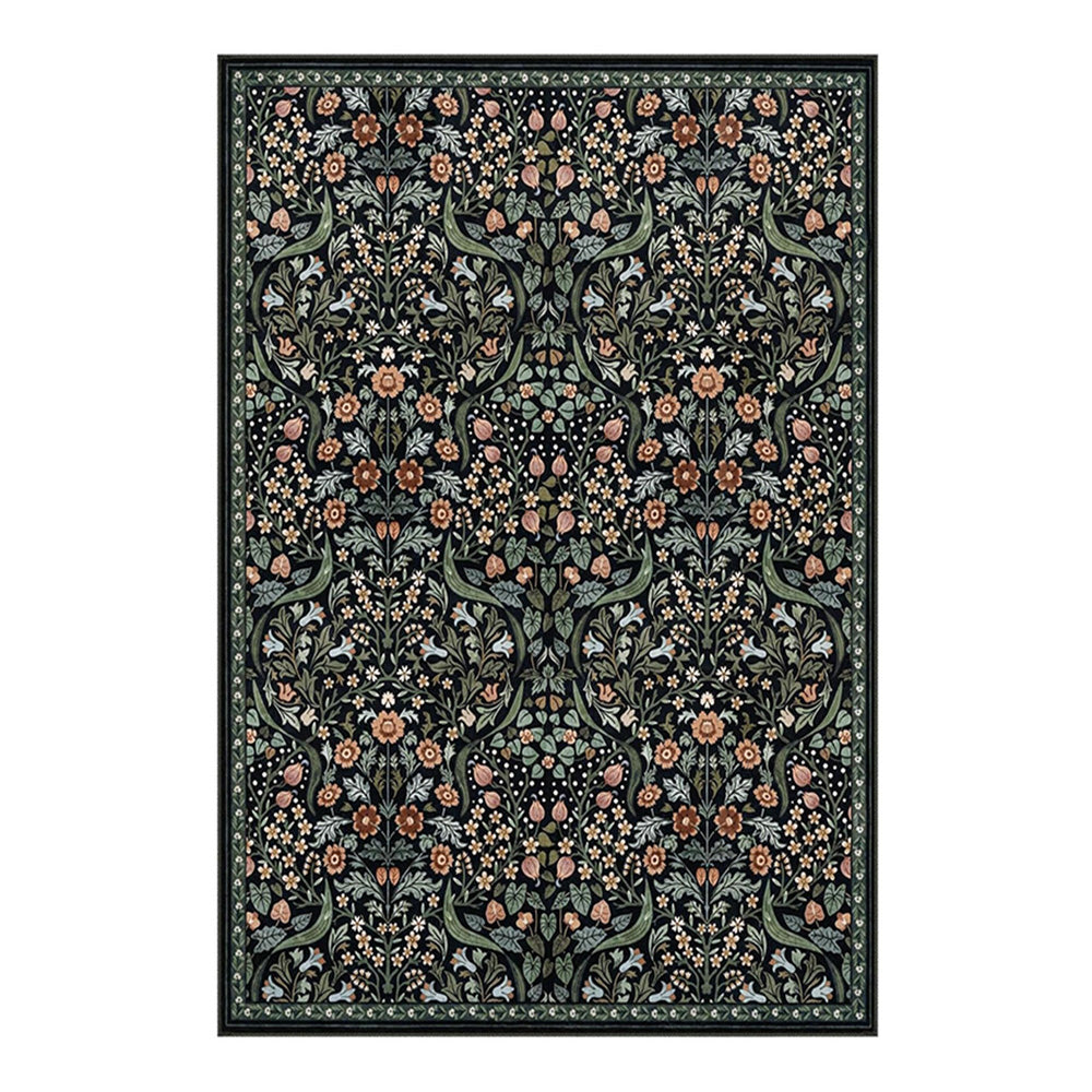 Roy Black Olive Green Rug