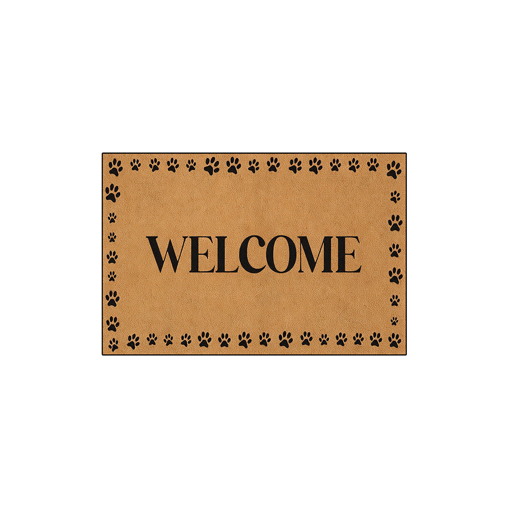 Rust Brown Puppy Paw Coil Entrance  Mat