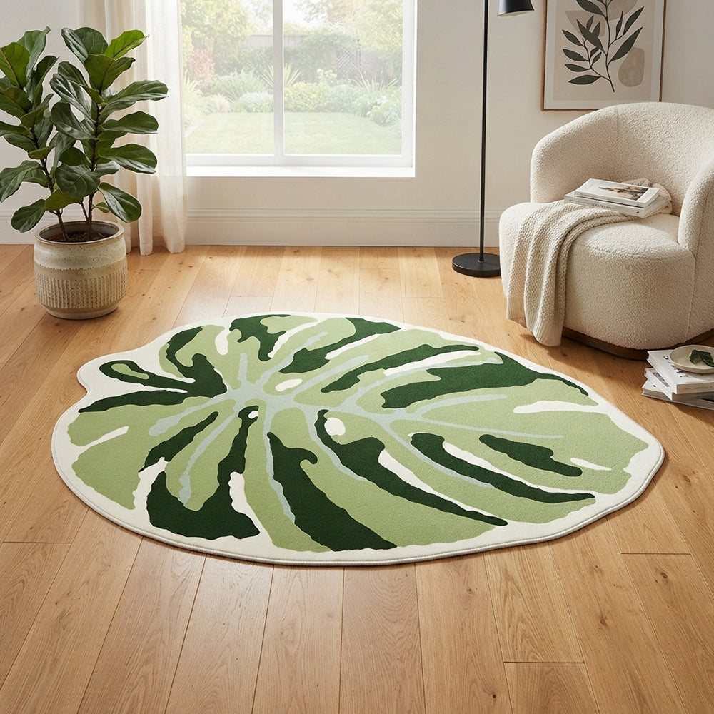 Light Sage Green Deep Forest Green Rug