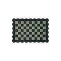 Sage Black Checkerboard Coil Entrance Mat