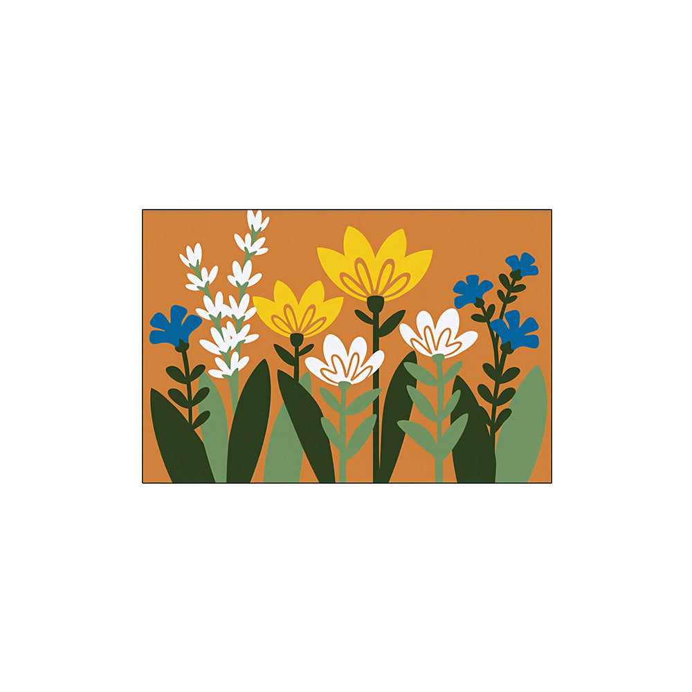 Retro Multi-Color Floral Coil Entrance Mat