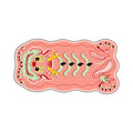 Soft Coral Pink Pale Mint Lion Rug