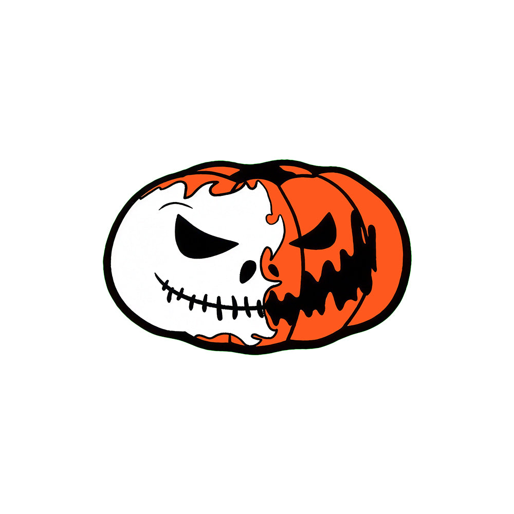 Skull Pumpkin Orange White Rug