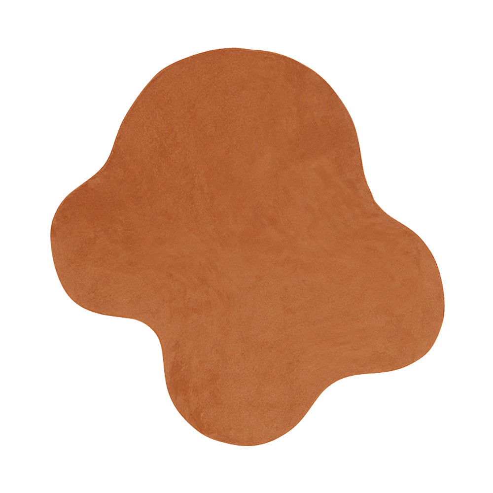 Solid Terracotta Cloud Shaped Rug